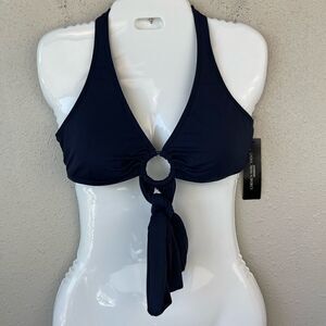 NWT Carmen Marc Valvo Navy Blue Bikini Top Sizes S or M